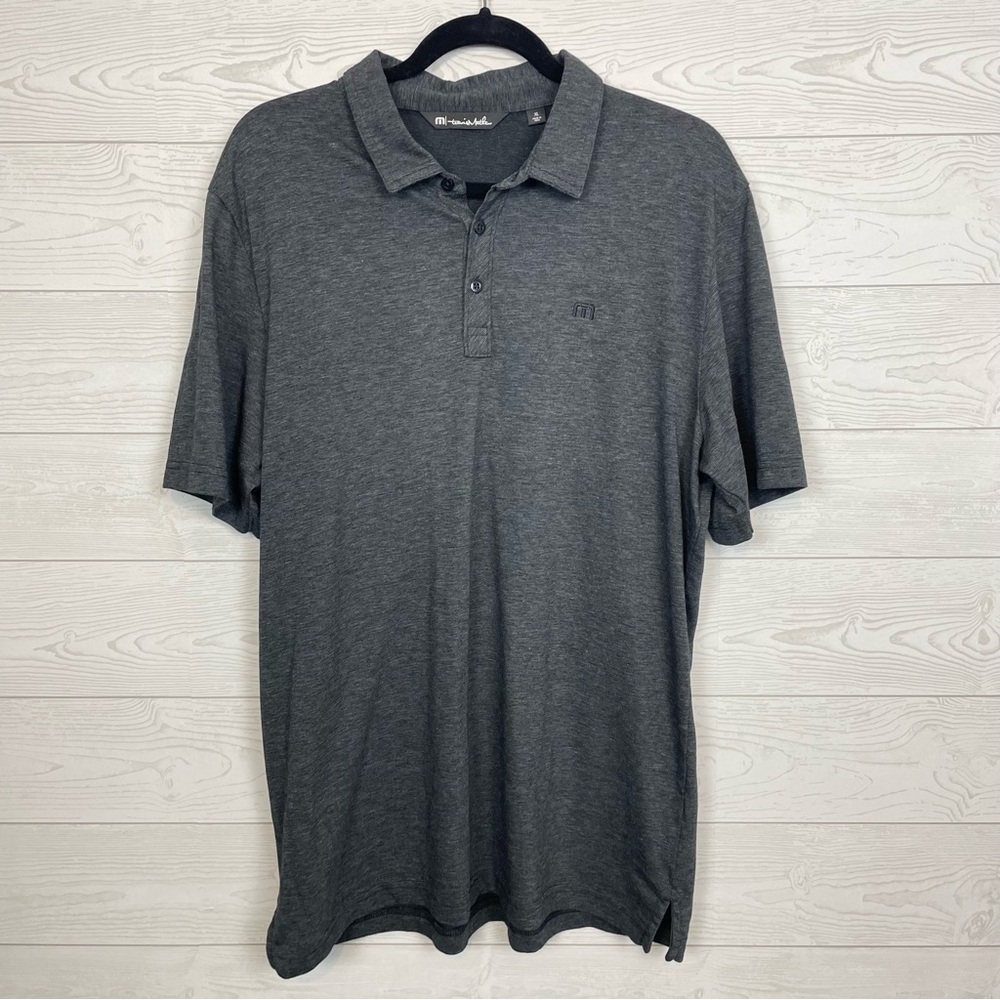 Travis Mathew Men's Dark Gray Polo Shirt
